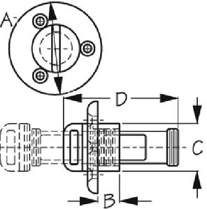 Sea-Dog Line - Captive Garboard Drain & Plug - #8 Fastener - Investment Cast 316 Stainless - 520060