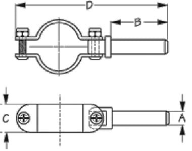 Sea-Dog Line - Zinc Plated Steel Clamp-On Oar Lock, Pair, 1/2" Shaft - 5820601