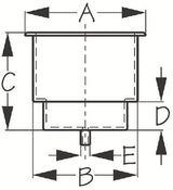 Sea-Dog Line - Flush Mount Combo Drink Holder w/Drain Fitting - 588061N