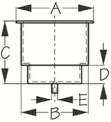 Sea-Dog Line - Flush Mount Combo Drink Holder w/Drain Fitting - 588065