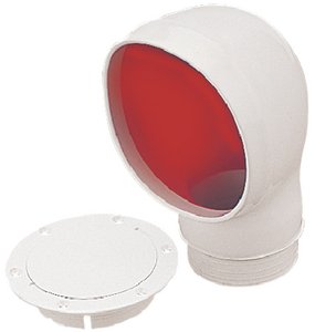 Sea-Dog Line - PVC Standard Profile Cowl Vent & Snap On Deck Plate - 7-3/4" Height x 3" Diameter - 7271353