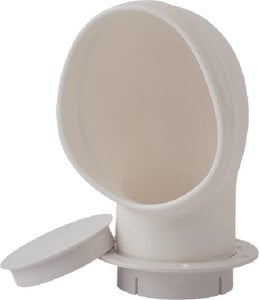 Sea-Dog Line - PVC Standard Profile Cowl Vent & Snap On Deck Plate - 7-3/4" Height x 3" Diameter - 7271373