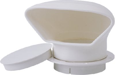 Sea-Dog Line - PVC Low Profile Cowl Vent & Snap On Deck Plate - 5-7/8" H x 4" Diameter - 7271423