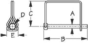 Sea-Dog Line - Galvanized Coupler Locking Pin - 7510101