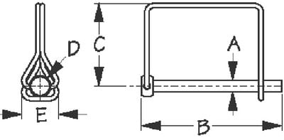 Sea-Dog Line - Galvanized Coupler Locking Pin - 7510101
