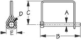 Sea-Dog Line - Galvanized Coupler Locking Pin - 7510111
