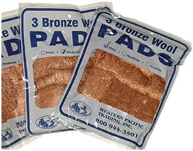 Western Pacific Trading - Bronze Wool Pads, Fine 3/Pack - 35000