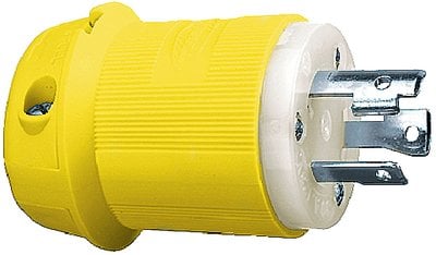 Hubbell - Yellow 30A 125V Twist Lock Insulgrip Plug - HBL26CM11