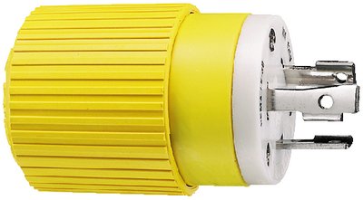 Hubbell - Yellow 30A 125V Locking Plug - HBL305CRP