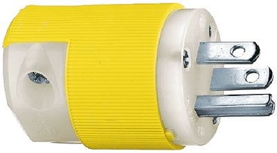 Hubbell - Yellow 15A 125V Insulgrip Plug - HBL52CM66C