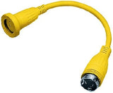 Hubbell - Yellow Twist Lock Female to Twist Lock Male Adapter - HBL61CM55