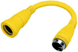 Hubbell - Yellow Twist Lock Female to Twist Lock Male Adapter - HBL61CM71
