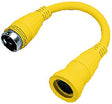 Hubbell - Yellow Twist Lock Female to Twist Lock Male Adapter - HBL61CM72