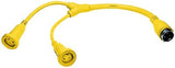 Hubbell - Yellow "Y" Female to Male Adapter - HBL64CM54