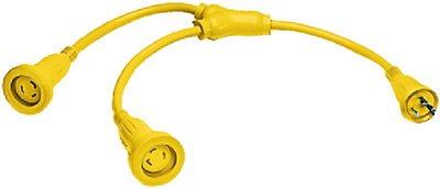 Hubbell - Yellow "Y" Female to Male Adapter - HBL64CM56