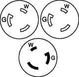 Hubbell - Yellow "Y" Female to Male Adapter - HBL64CM56