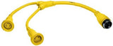Hubbell - Yellow "Y" Female to Male Adapter - HBL64CM57