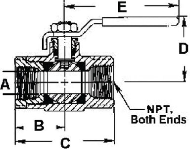 Conbraco/Apollo - Bronze Ball Type Fuel Shut-Off Valve - 1/4" - 7824810