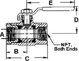 Conbraco/Apollo - Bronze Ball Type Fuel Shut-Off Valve - 1/4" - 7824810