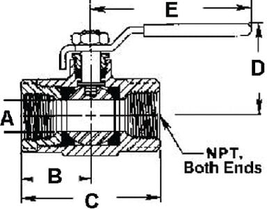 Conbraco/Apollo - Bronze Ball Type Fuel Shut-Off Valve - 1/2" - 7825610