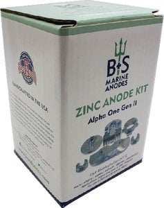 B&S anodes - Alpha One Gen II Zinc Anode Kit - BSMALPHAGEN2KITZ