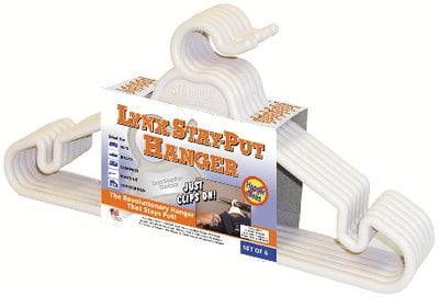 Tri-Lynx - STAY-PUT HANGER WHT(PACK OF 6) - 1200W