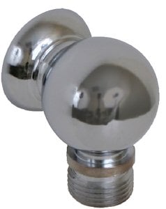 Scandvik - Chrome Plated Brass Compact Bulkhead Connection For Shower Hose, 3/8" BSP-M Hose Connection - 10003P