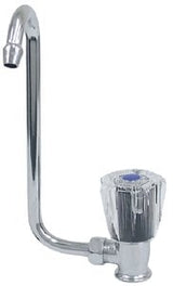 Scandvik - Folding Cold Water Tap With Clear Acrylic Knob - Chrome Plated Brass - 10056P