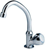 Scandvik - Standard Cold Water Tap With Swivel Spout and Standard Knob - Chrome Plated Brass - 10172P