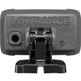 Lowrance - HOOK2 - 4x 4" GPS Bullet Fishfinder with Track Plotter Transom Mount Bullet Skimmer Transducer - 000-14014-001