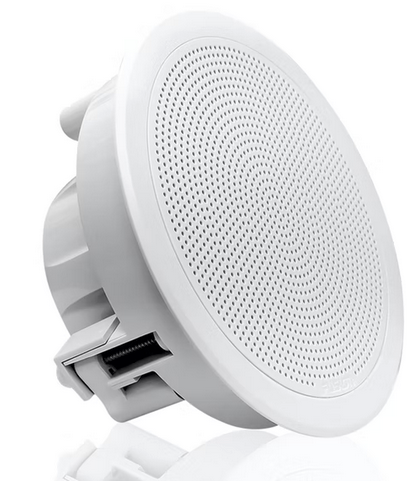 FUSION - FM-F77RW FM Series 7.7" Flush Mount Round Marine Speakers - White Grill - 200W - 010-02300-00