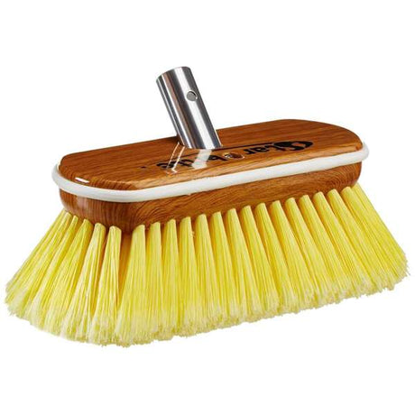 Starbrite - Premium Wash Brush - Synthetic Wood Block w/Bumper - Yellow - Soft - 8" - 40170