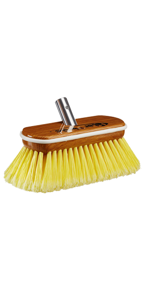 Starbrite - Premium Wash Brush - Synthetic Wood Block w/Bumper - Yellow - Soft - 8" - 40170