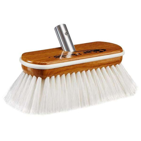 Starbrite - Premium Wash Brush - Synthetic Wood Block w/Bumper - White - Hard - 8" - 40172