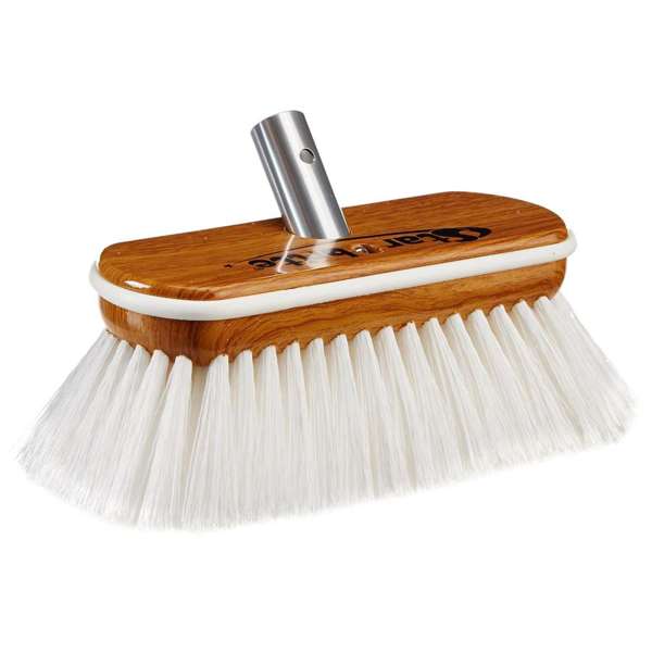 Starbrite - Premium Wash Brush - Synthetic Wood Block w/Bumper - White - Hard - 8" - 40172