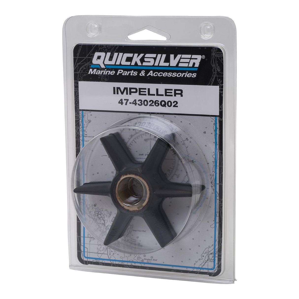 Mercury Quicksilver - Water Pump Impeller - Fits 40/45/50/60 FourStroke Bigfoot, 60 BigFoot, 75 125, 75/90/115 FourStroke, 150 EFI FourStroke, V6/V8 FourStroke, V 200 DFI, 135 300 Verado, V 225/250 & MerCruiser Alpha One Gen II Drives - 47-43026Q02