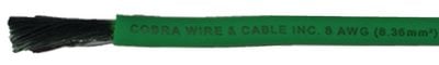 Cobra Wire & Cable - Tinned Copper Battery Cable -  8 Gauge - 100' - Green - A2008T03100FT