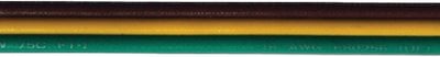 Cobra Wire - Tinned Copper Bonded Ribbon Cable, 100' 16/3 AWG Brown/Yellow/Green - B8016TU103100FT