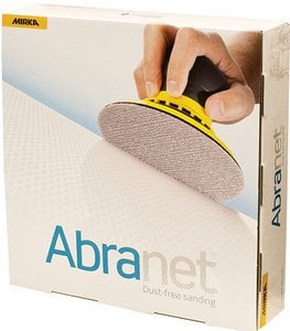 Mirka Abrasives - Abranet Ace Mesh Dust Free Abrasive-grip Attachment, 6", P180, 50/pk - AC241180