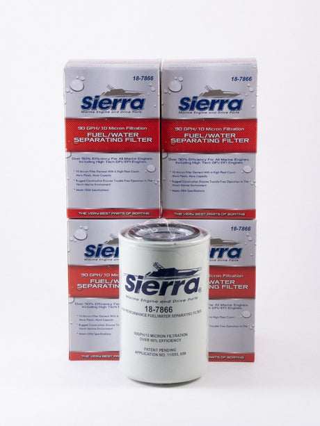 Sierra 7866 Fuel Water Separating Filter - Replaces Yamaha MAR-FUELF-IL-TR - 4 Pack