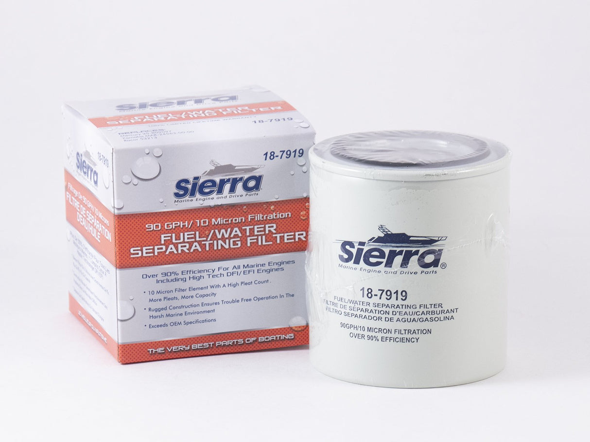 Sierra - Sierra 7919 Fuel Water Separating Filter - Replaces Mercury 35-809097 - 7919