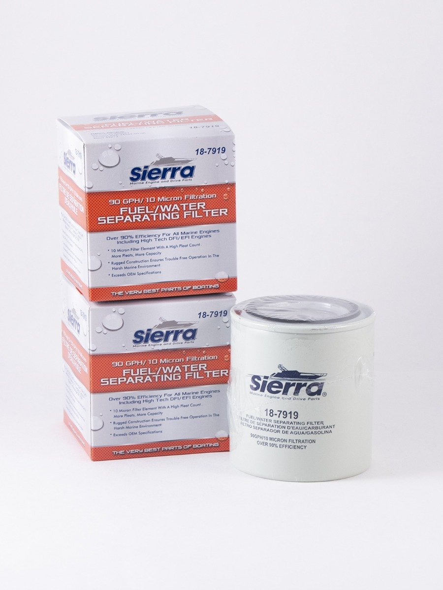 Sierra 7919 Fuel Water Separating Filter - Replaces Mercury 35-809097 - 2 Pack