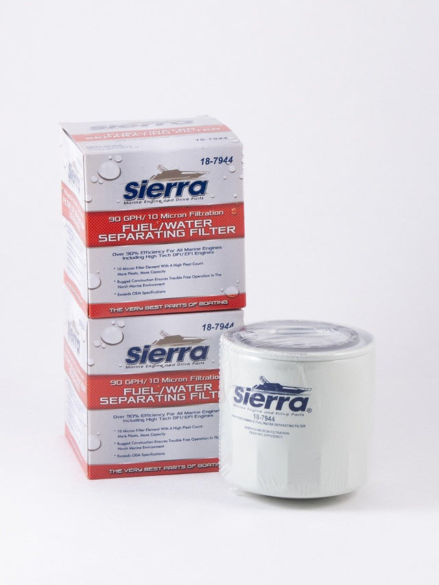 Sierra 7944 Short Fuel Water Separator - Replaces Mercury 35-802893Q - 2 Pack