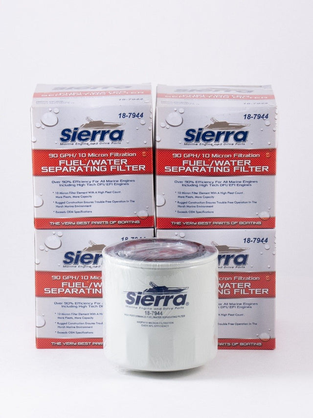 Sierra 7944 Short Fuel Water Separator - Replaces Mercury 35-802893Q - 4 Pack