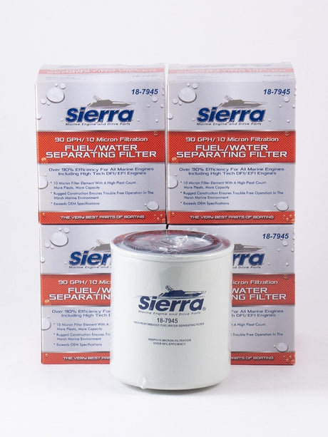 Sierra 7945 Fuel Water Separator - Replaces MAR-FUELF-IL-TR - 4 Pack