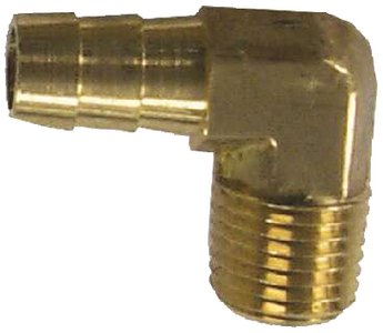 Sierra - 90 Degree Brass Elbow - 3/8" Barb - 8067