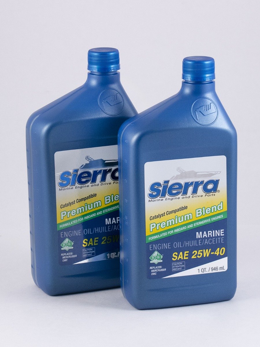 Sierra - 25W-40 FC-W 4 Stroke Stern Drive Engine Oil - Quart - 2 Pack - 9400CAT2