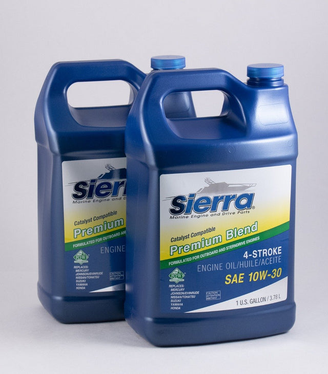 Sierra - 10W-30 4 Stroke Outboard Marine Engine Oil - Gallon - 2 Pack - 9420CAT3