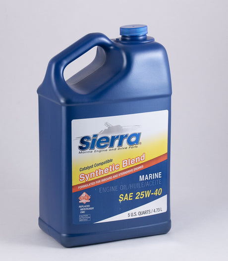 Sierra - CAT4 25W40 FCW Synthetic Blend 4-Cycle Inboard-Sterndrive Engine Oil - 5 Quart - 9440CAT4