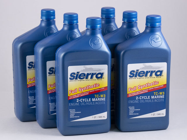 Sierra - Full Synthetic TC-W3 2 Stroke Outboard Marine Oil - 32 oz. - 6 Pack - 95402